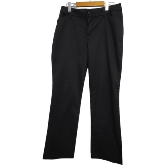 LEE Black  Regular Fit Straight Leg Mid Rise Pant Size 10 Short NWOT - Picture 4 of 9